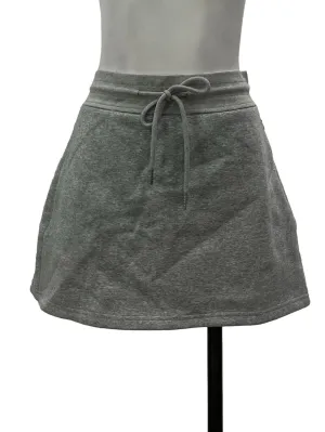 Grey Cotton Mini Skirt
