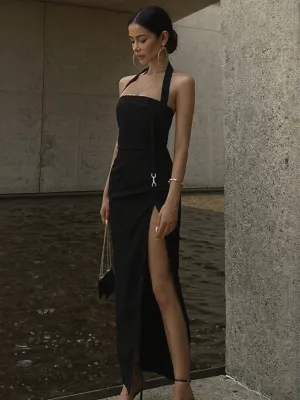 Halter Neck Maxi Dress