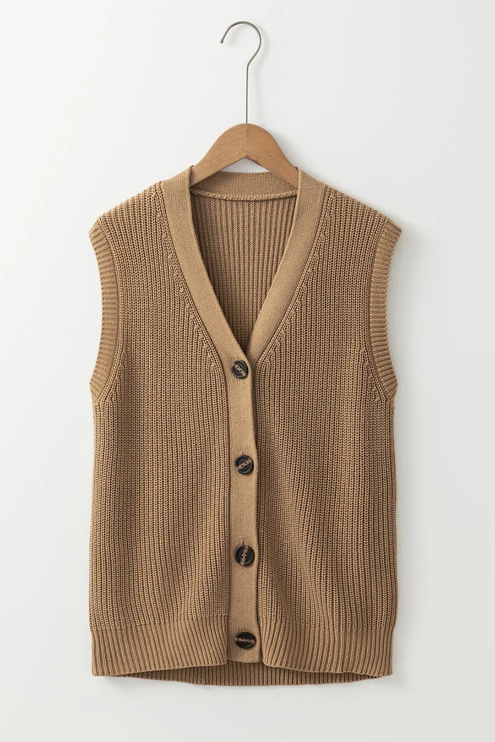 Hazel Blues® |  Button Up V-Neck Sweater Vest