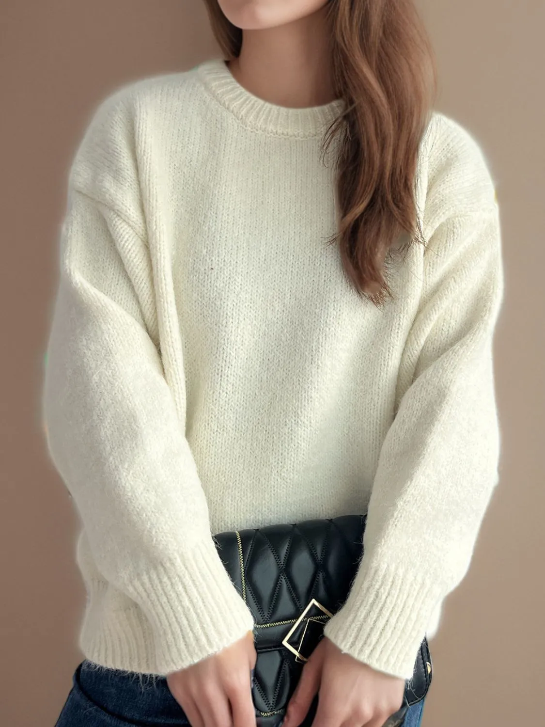 Hazel Blues® |  Round Neck Long Sleeve Sweater