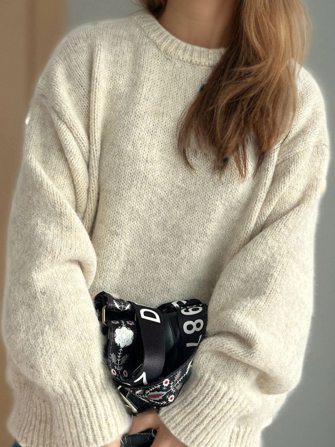 Hazel Blues® |  Round Neck Long Sleeve Sweater