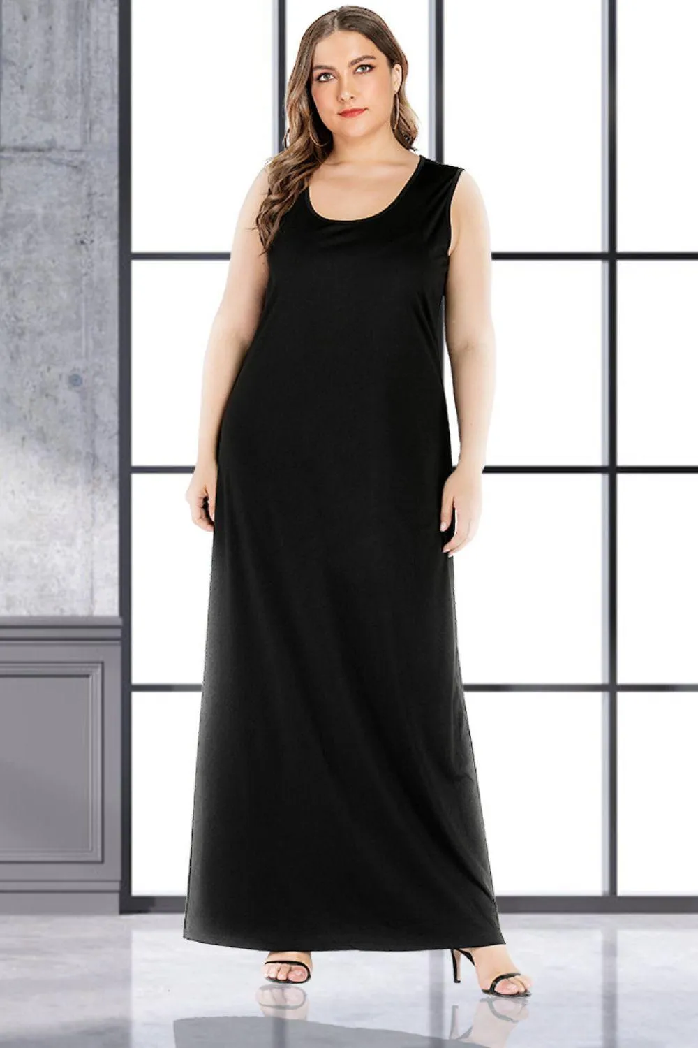 Hazel Blues® | Scoop Neck Maxi Tank Dress