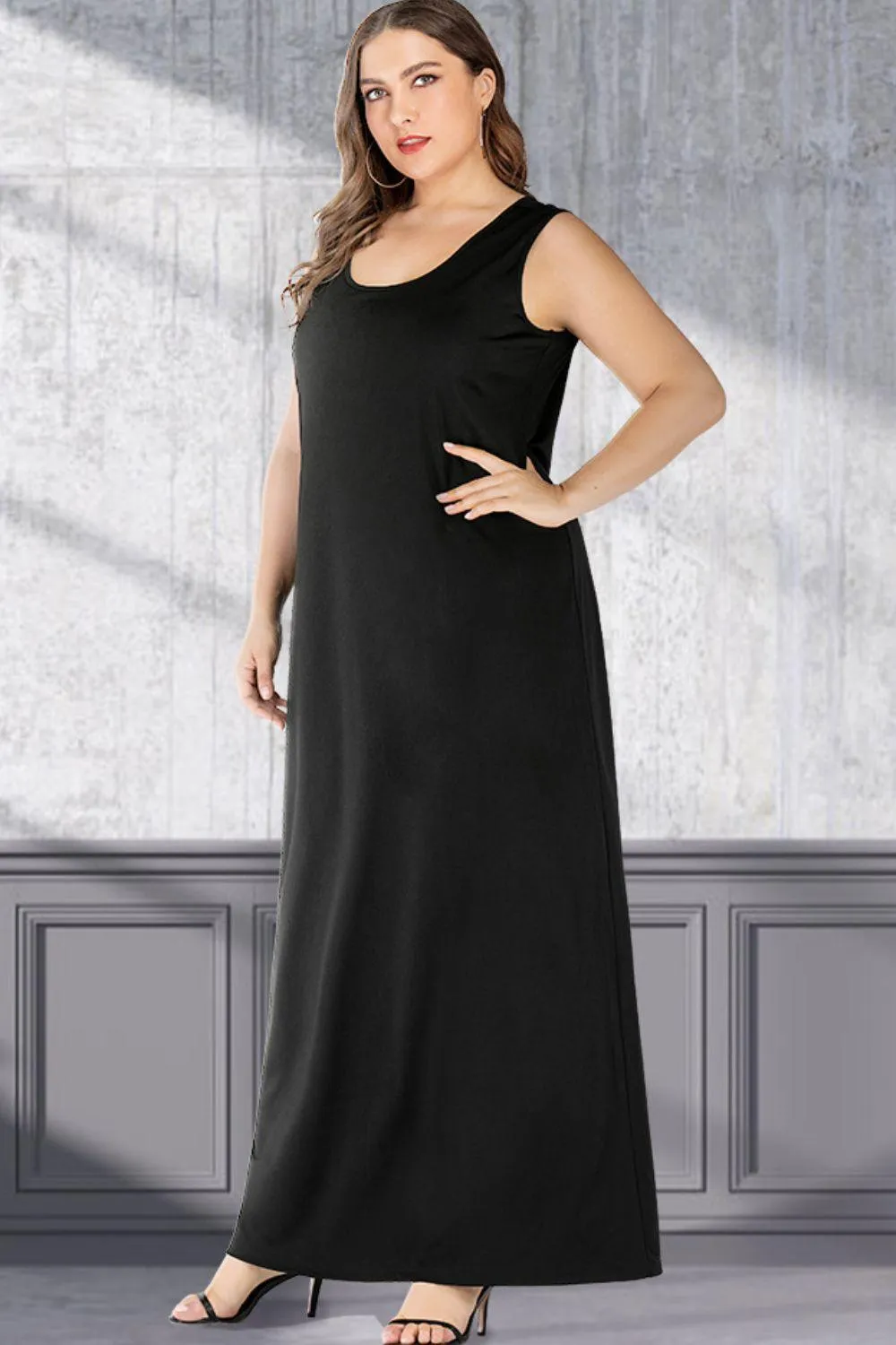 Hazel Blues® | Scoop Neck Maxi Tank Dress