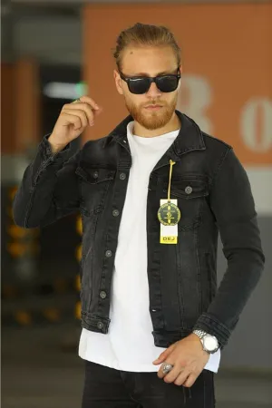 HB Mens Denim Jacket Stretchable Fine Lycra