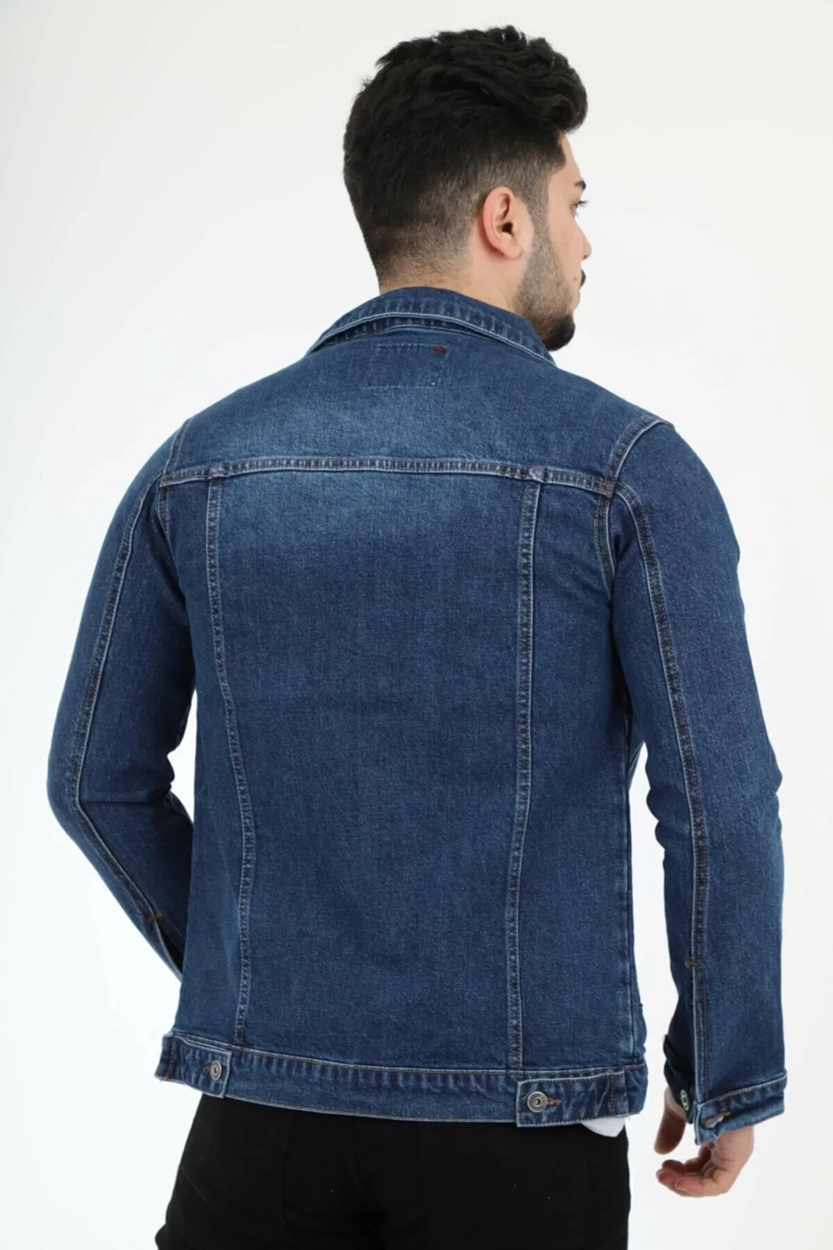 HB Mens Denim Jacket Stretchable Fine Lycra