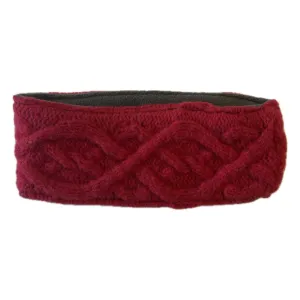 Headband - Red Cable Knit - 038
