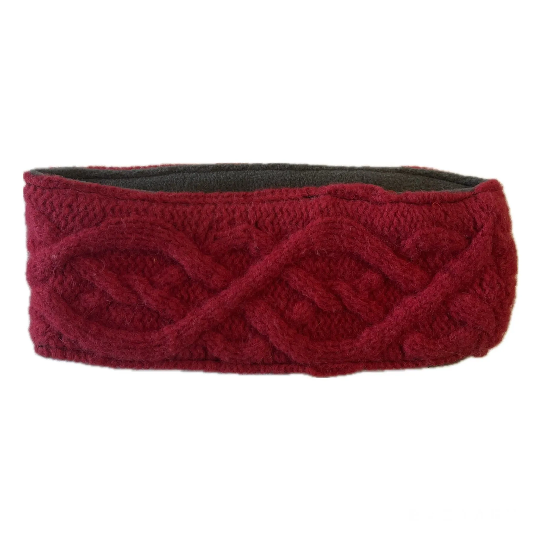 Headband - Red Cable Knit - 038