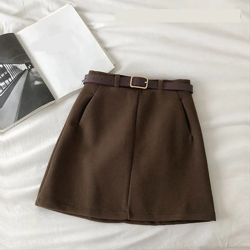 High Waist A-Line Mini Skirts