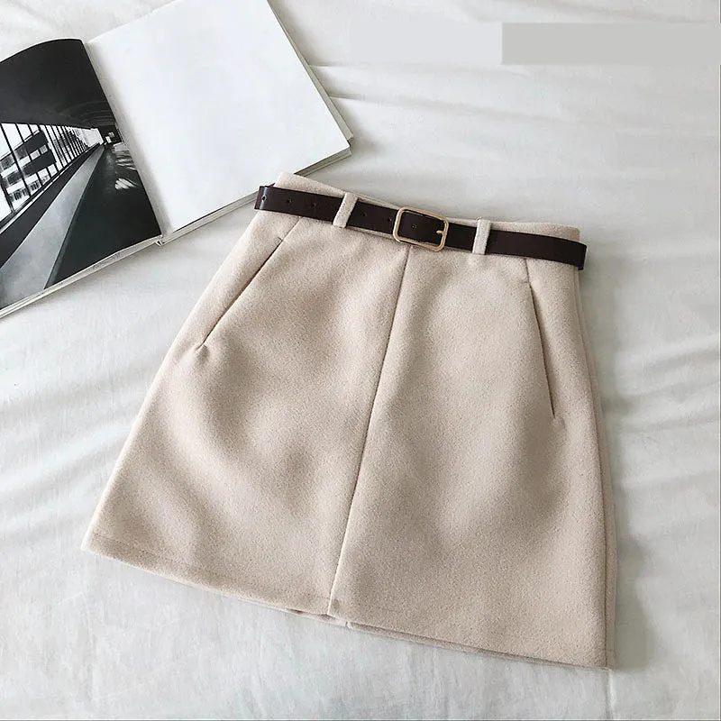 High Waist A-Line Mini Skirts