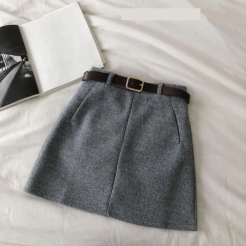 High Waist A-Line Mini Skirts