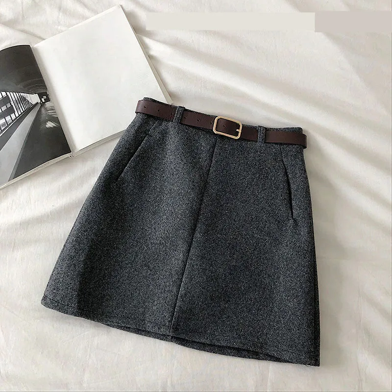 High Waist A-Line Mini Skirts