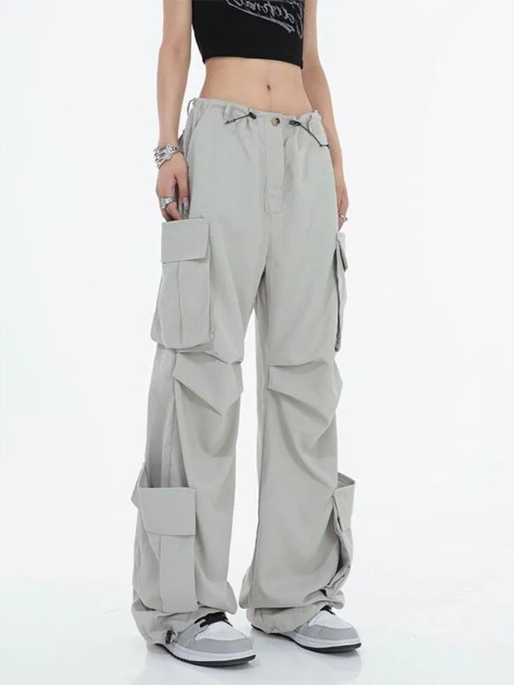 High Waisted Baggy Vintage Tooling Cargo Pants