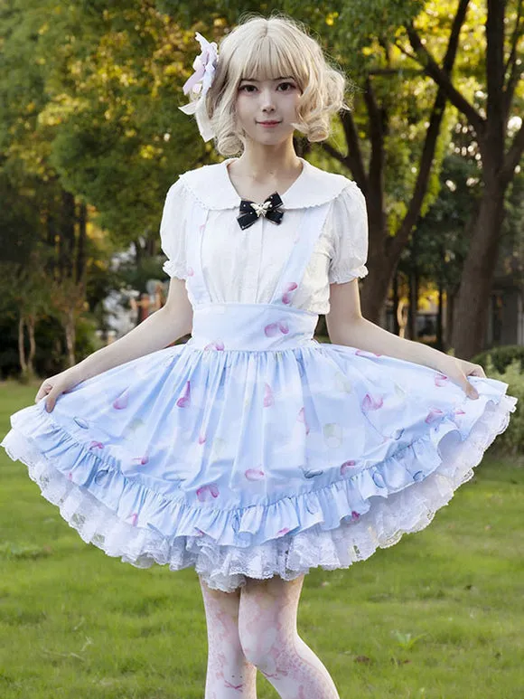 Idol clothes Lolita SK Cardcaptor Sakura   Ruffles As Image Floral Print Lolita Skirts