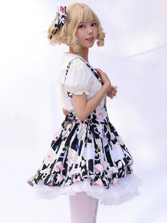 Idol clothes Lolita Skirt Cardcaptor Sakura   Ruffles As Image Floral Print Lolita Skirts