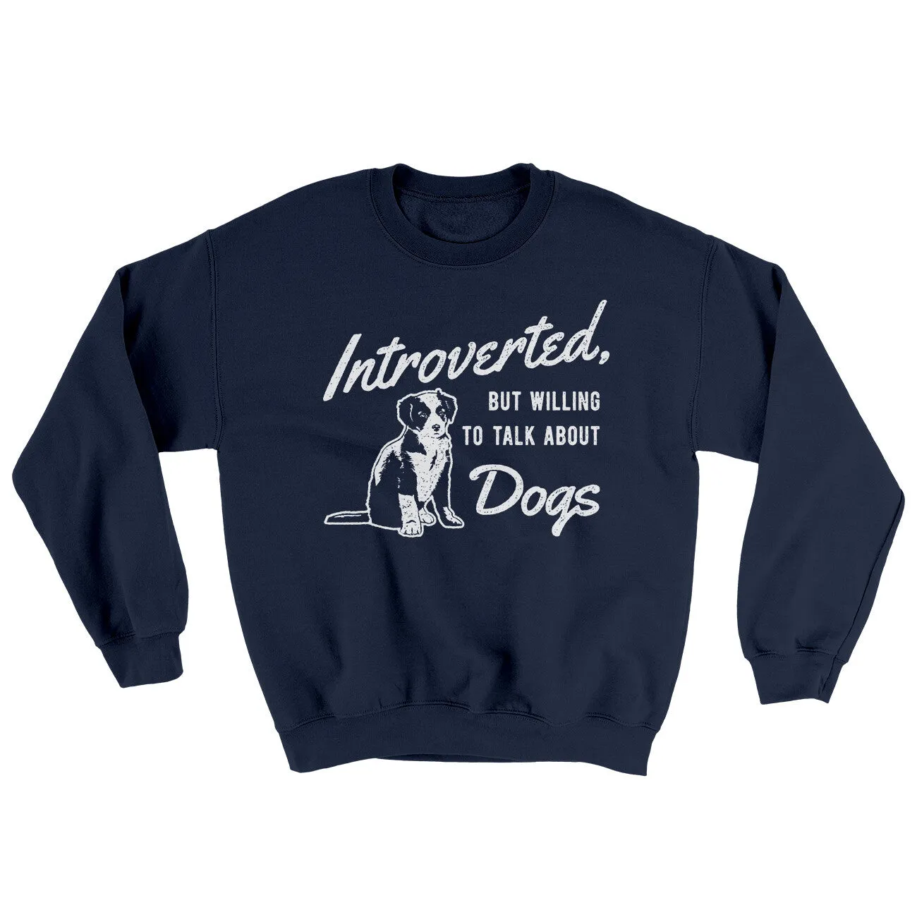 Introverted But Willing To Talk About Dogs Ugly Sweater