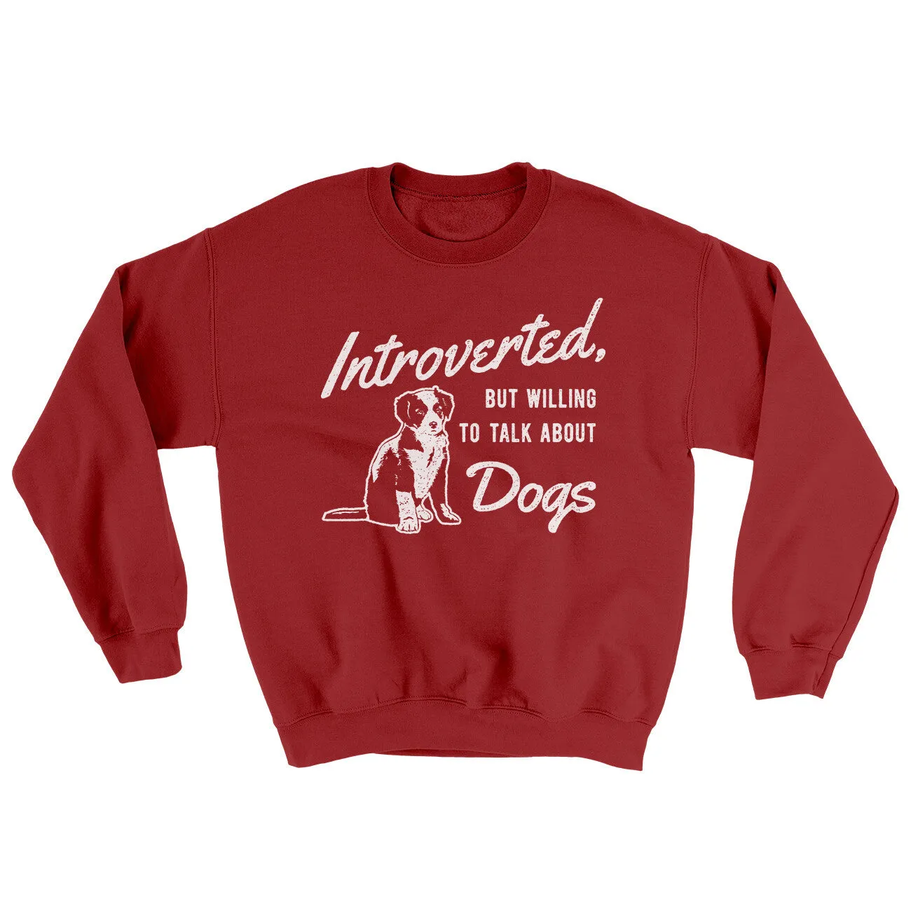 Introverted But Willing To Talk About Dogs Ugly Sweater