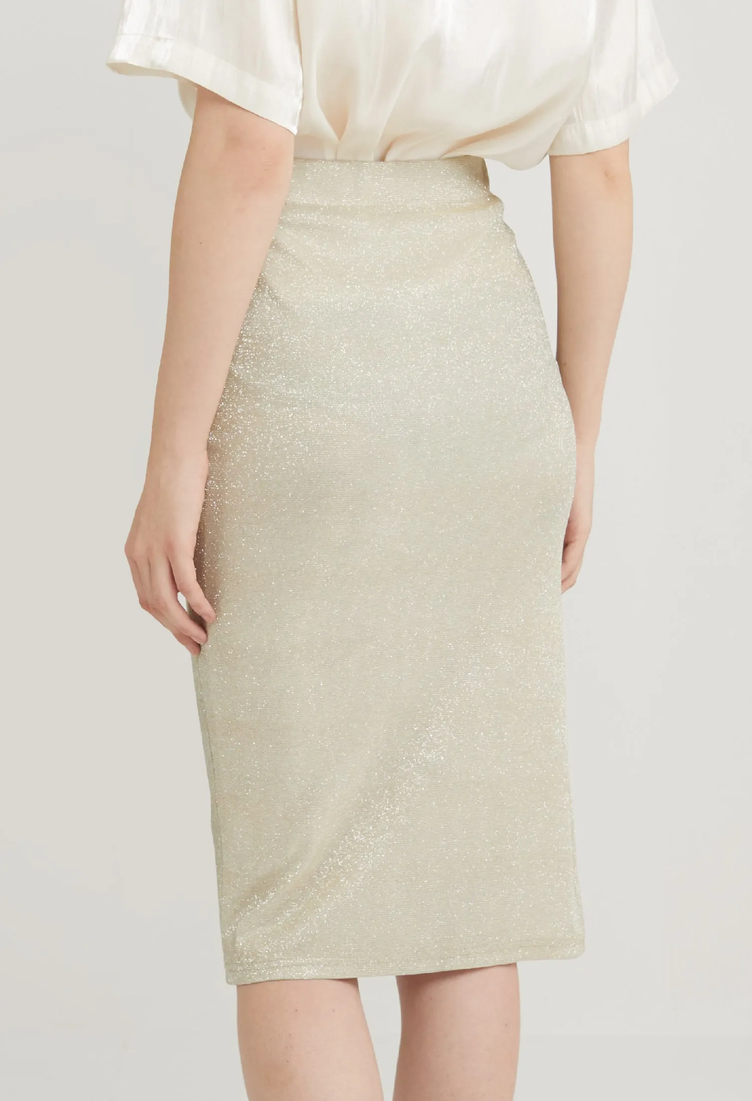 Iridescent Glitter Pencil Skirt