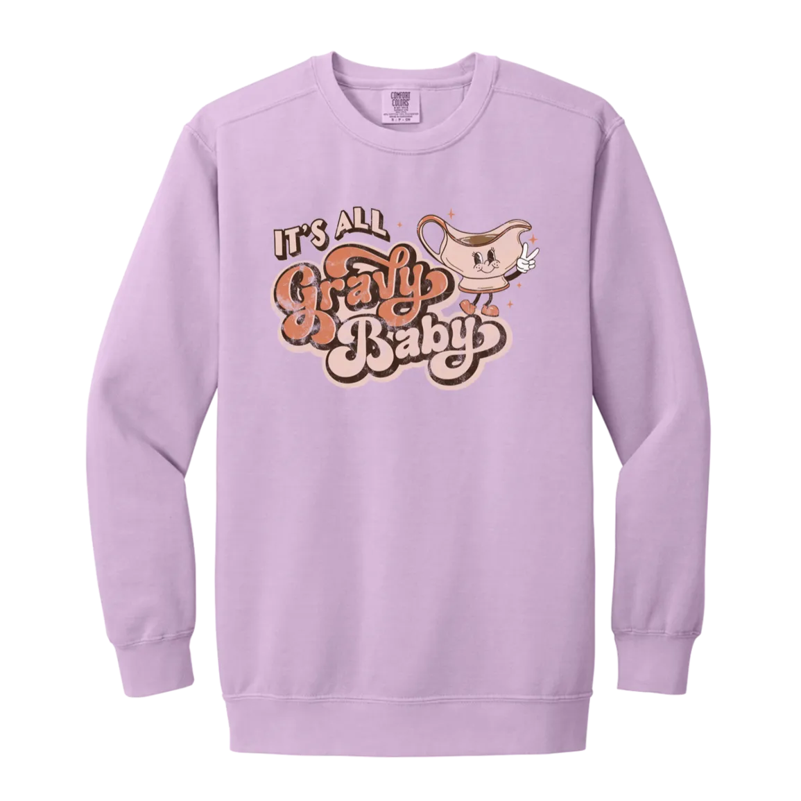 It’s All Gravy, Baby Comfort Colors Crewneck Sweatshirt – Cozy Thanksgiving Vibes with a Fun Twist!