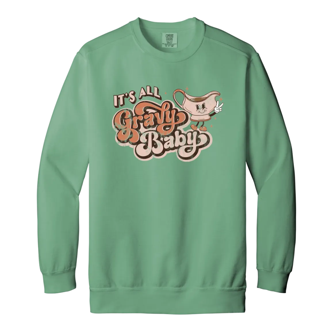 It’s All Gravy, Baby Comfort Colors Crewneck Sweatshirt – Cozy Thanksgiving Vibes with a Fun Twist!
