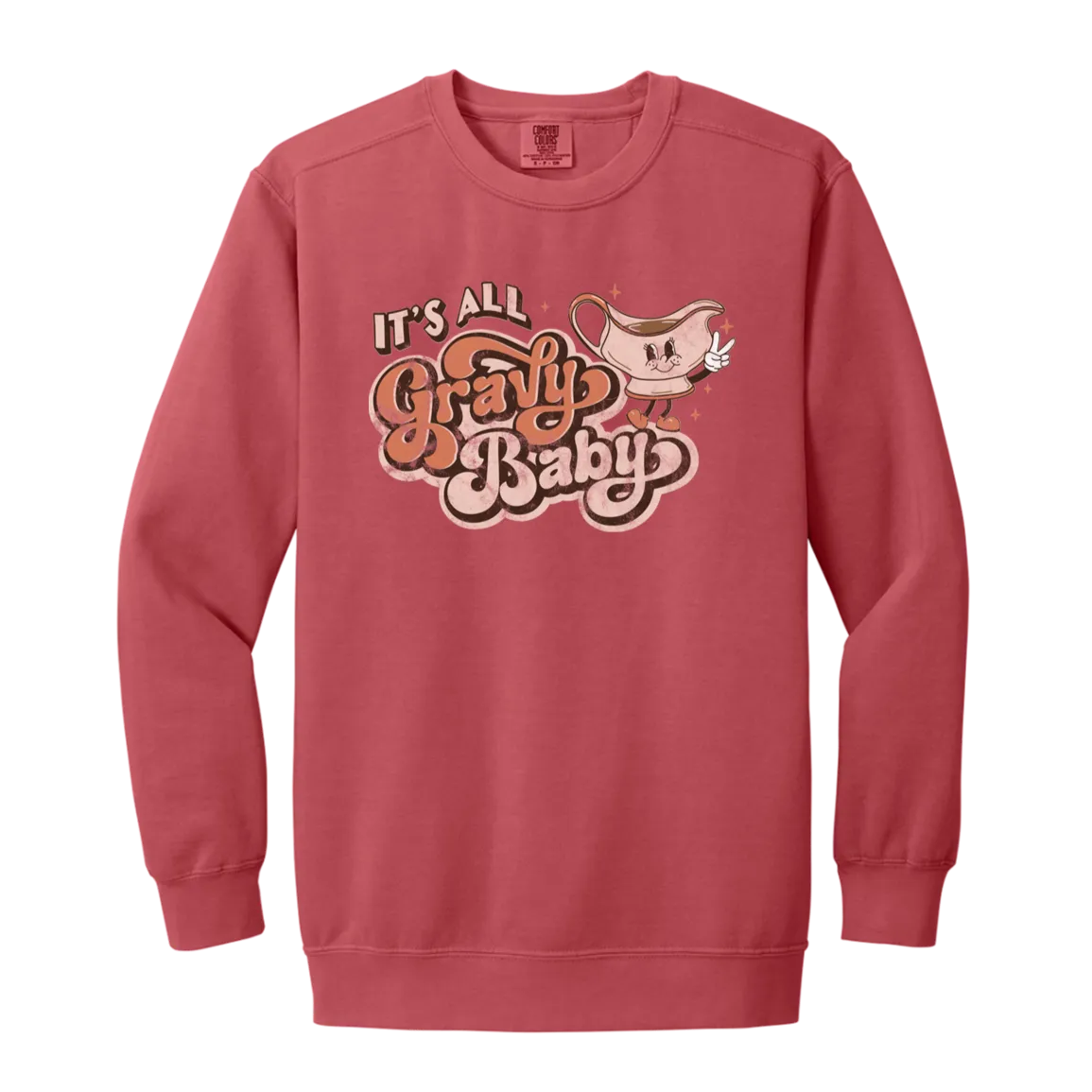 It’s All Gravy, Baby Comfort Colors Crewneck Sweatshirt – Cozy Thanksgiving Vibes with a Fun Twist!