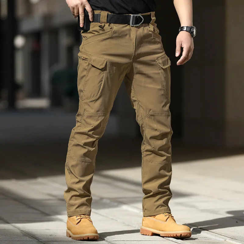 IX9 Multi-pocket Overalls Mens Outdoor Waterproof Canvas Fabric Woven Customization Casual Camo Straight Pockets tactical pants