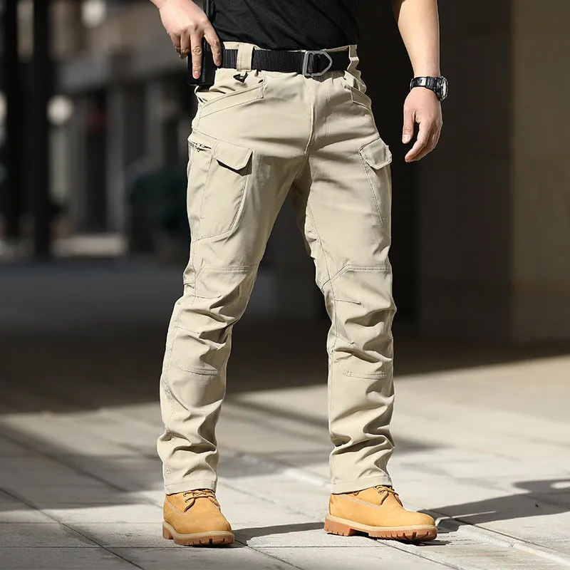 IX9 Multi-pocket Overalls Mens Outdoor Waterproof Canvas Fabric Woven Customization Casual Camo Straight Pockets tactical pants