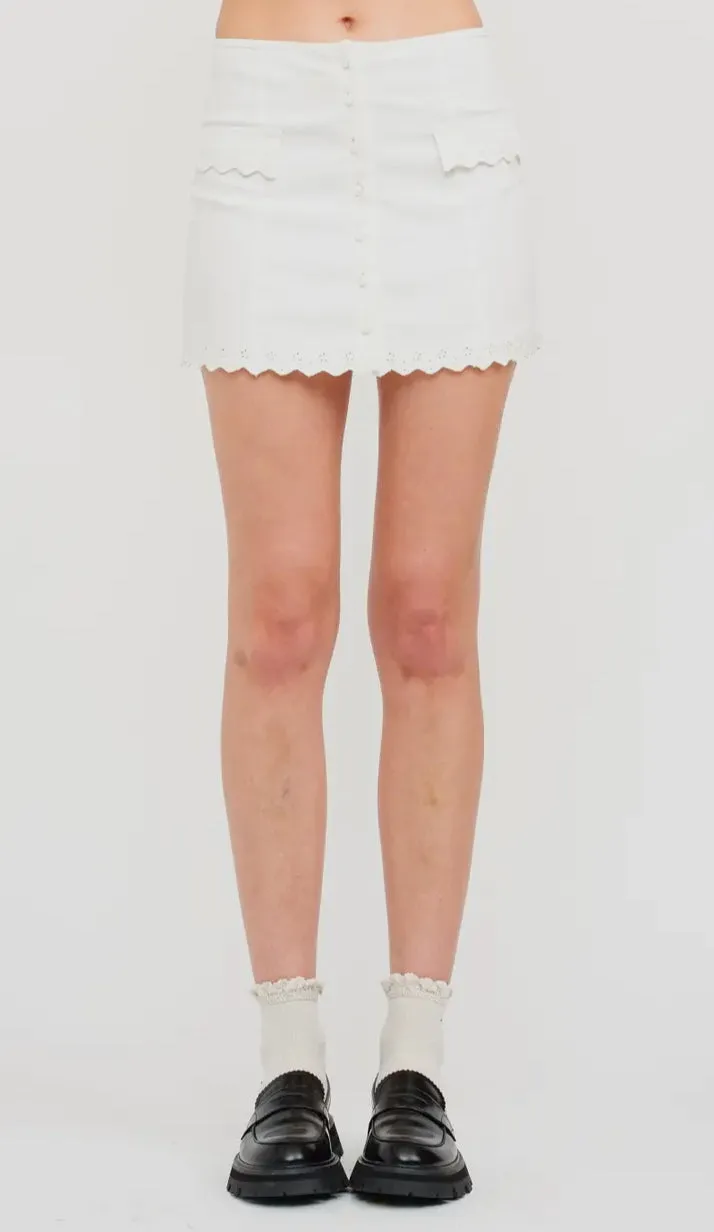 Jaelynn Off White Skirt