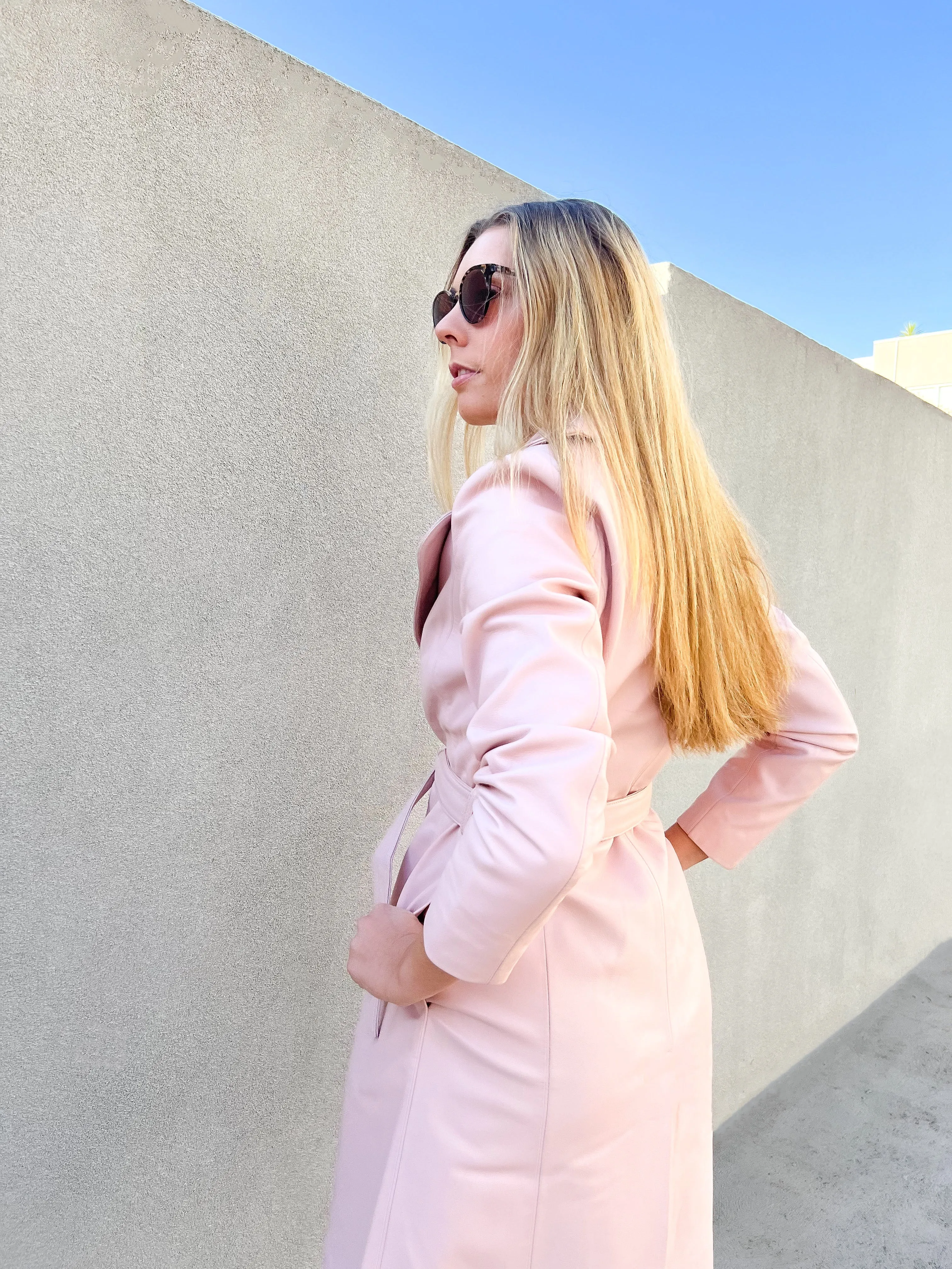 Jene Leather Trench
