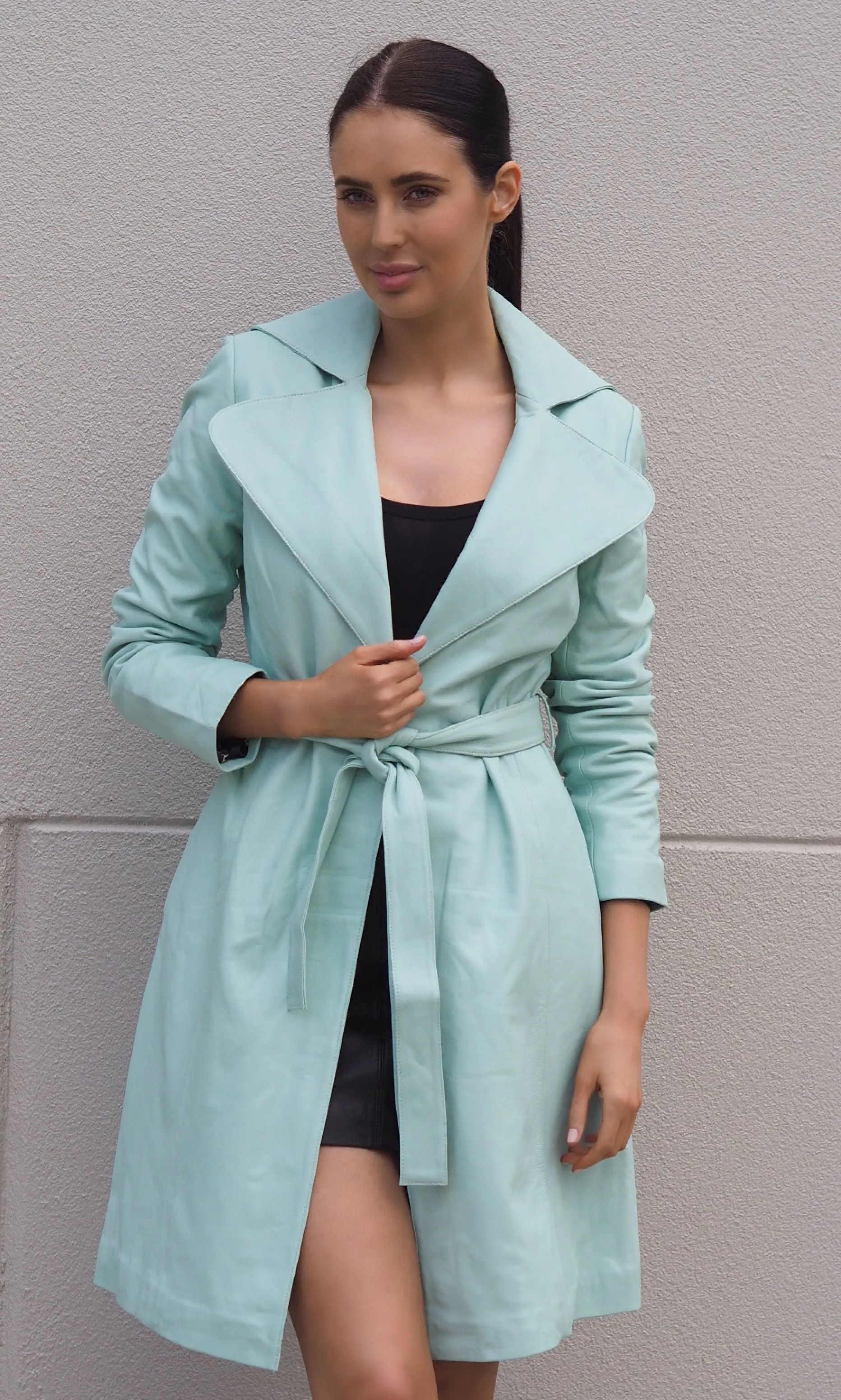 Jene Leather Trench