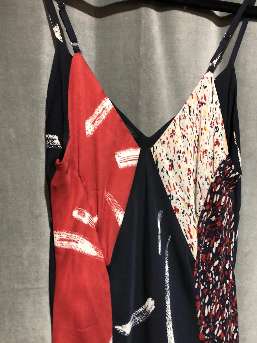 JOIE Spaghetti Strap V Neck Maxi Dress (Navy, Red, White)