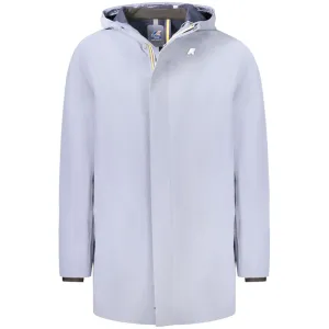 K-WAY Gray Polyester Men Trench Coat