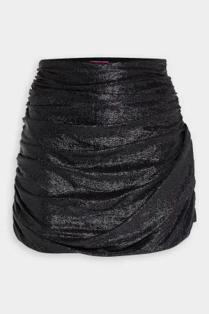 Kanda Lurex Mini Skirt in Black