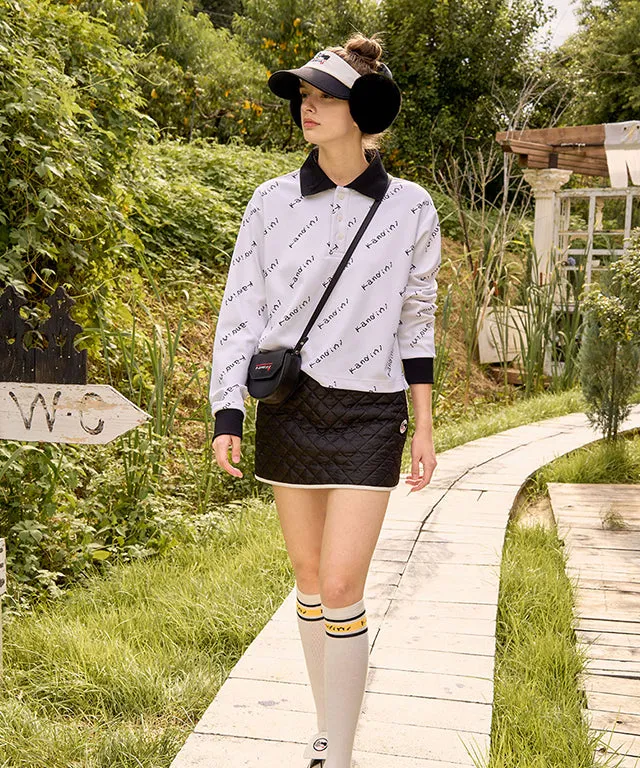 KANDINI Quilting Padded Mini Skirt - Black