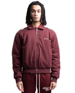 Keiser Clark Lucky Number 7 Denim Bomber Burgundy