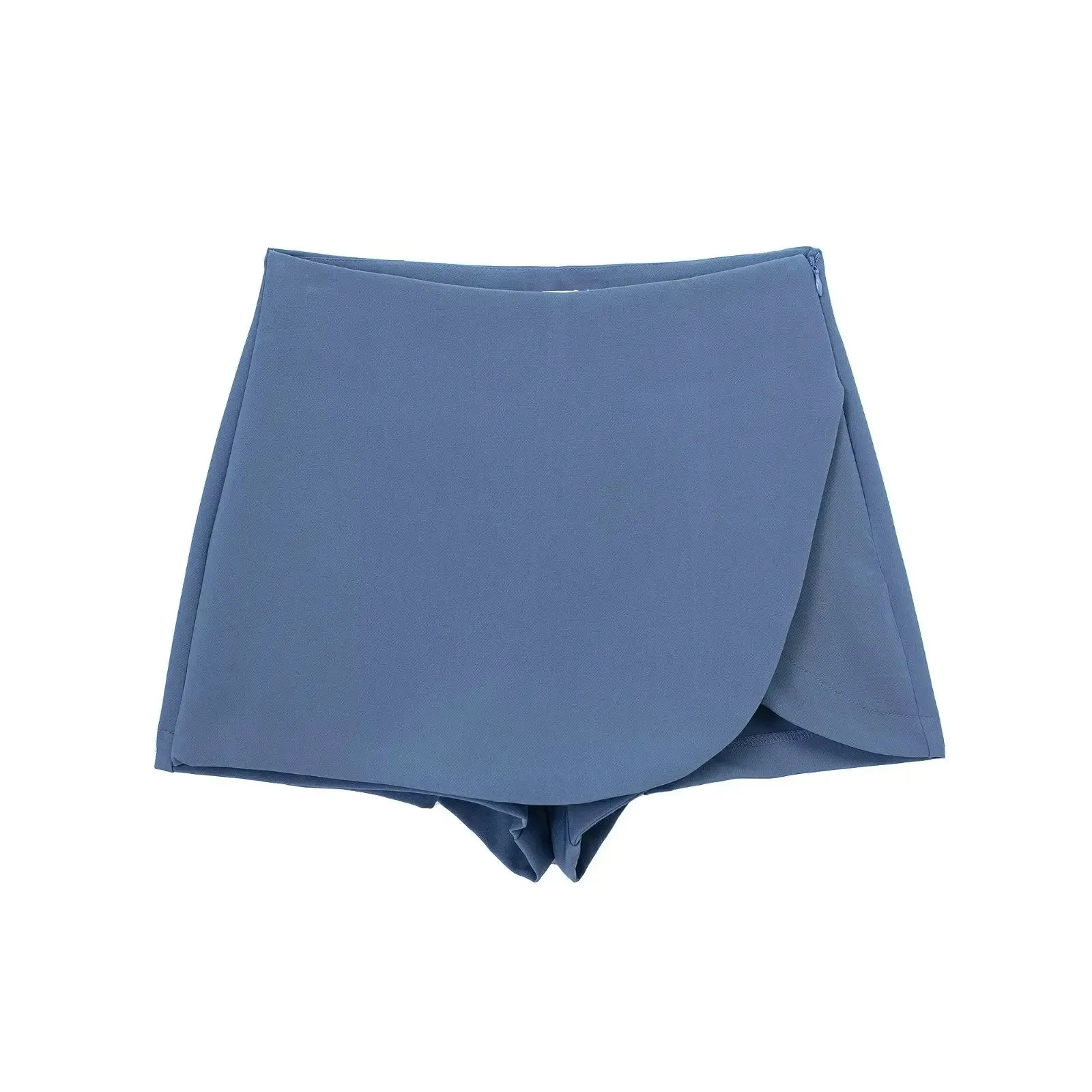 Khaki Asymmetric Mini Shorts Skirts