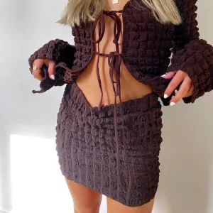 Kim Brown Bubble Skirt