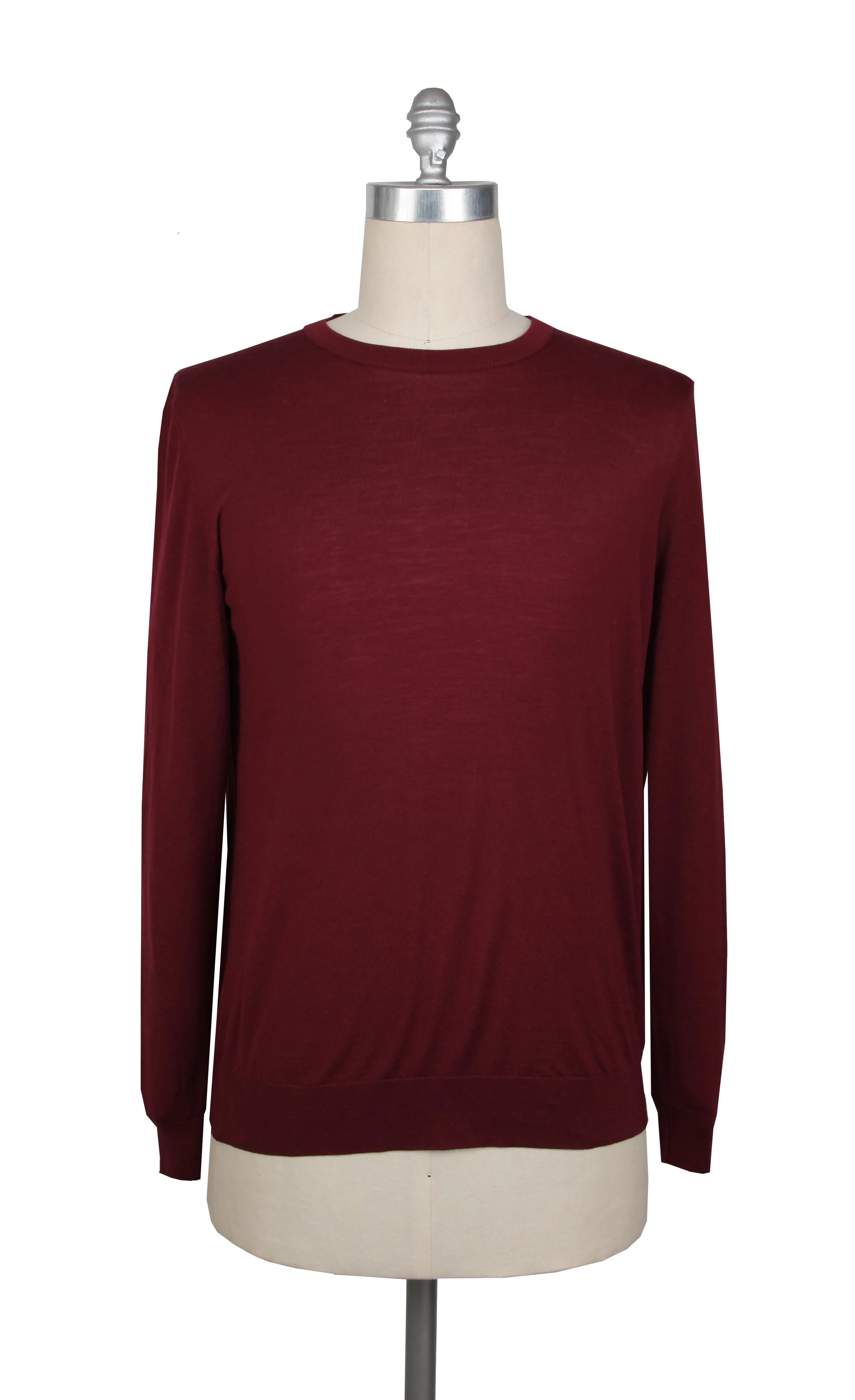 Kiton Burgundy Red Crewneck Sweater