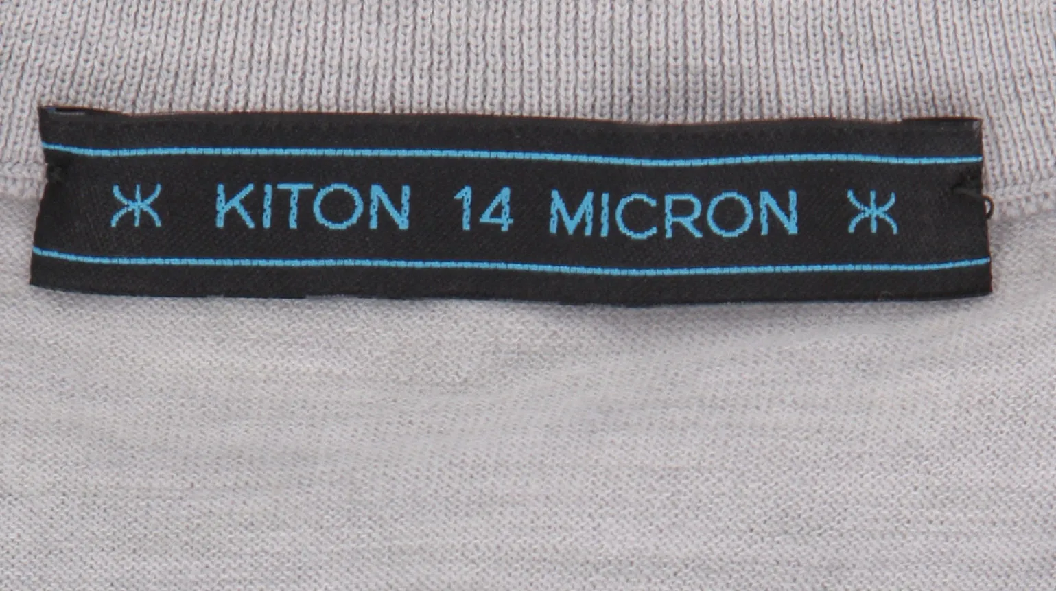 Kiton Light Gray V-Neck Sweater