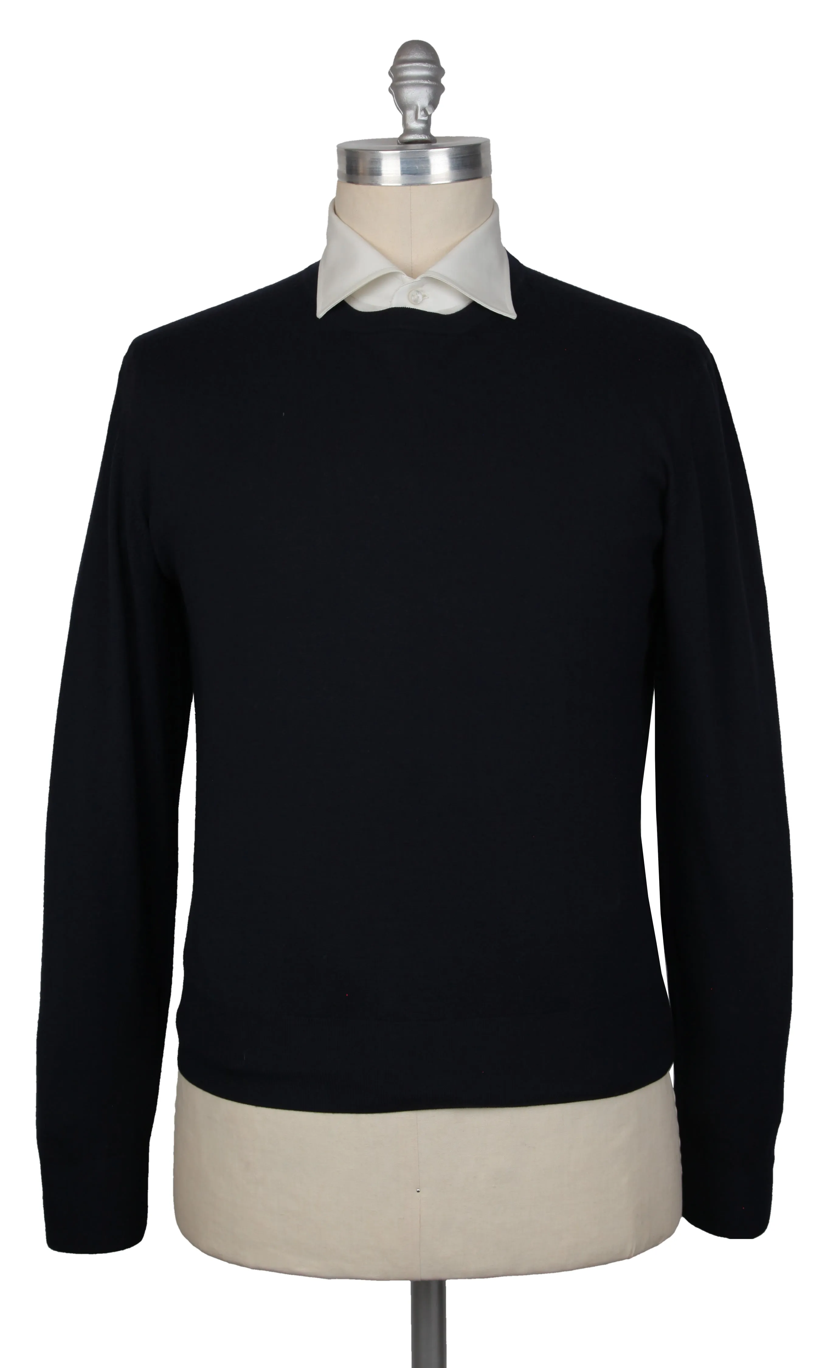 Kiton Midnight Navy Blue Crewneck Sweater