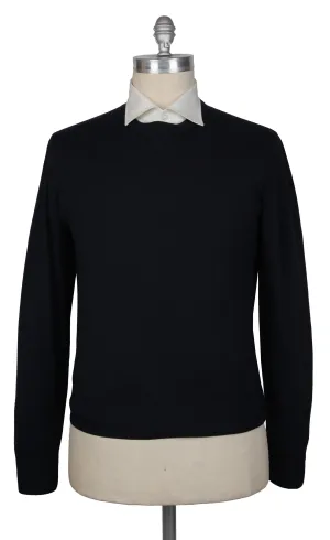 Kiton Midnight Navy Blue Crewneck Sweater