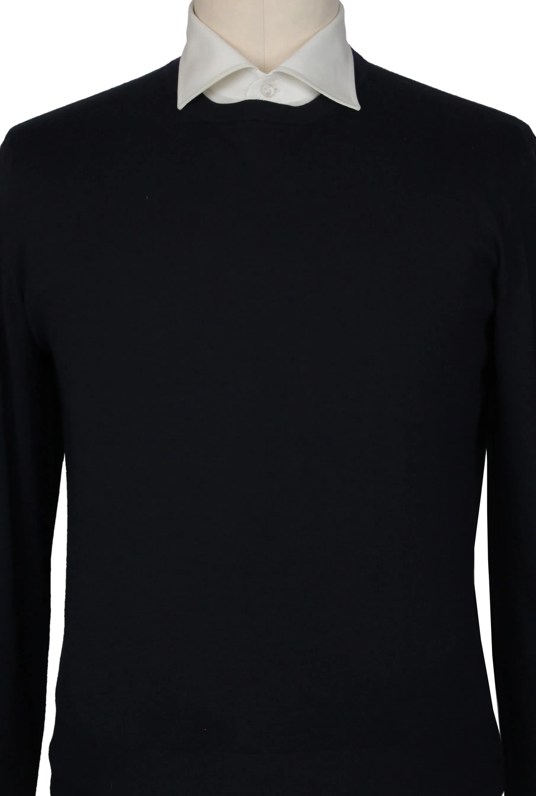 Kiton Midnight Navy Blue Crewneck Sweater