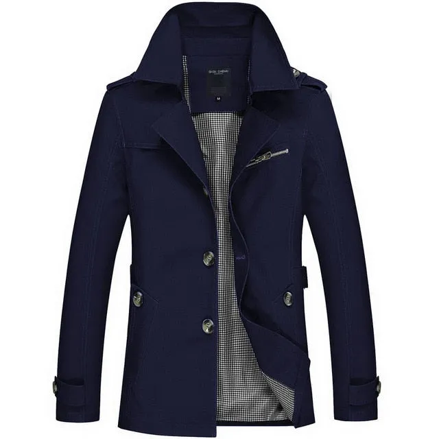 Korean Overcoat Khaki Black PLus size XXXL XXXXL 5XL british style Slim fit trench coat long men New Spring 2017 man Windbreaker