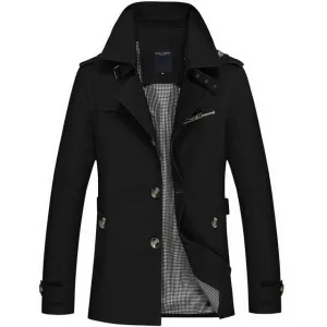 Korean Overcoat Khaki Black PLus size XXXL XXXXL 5XL british style Slim fit trench coat long men New Spring 2017 man Windbreaker
