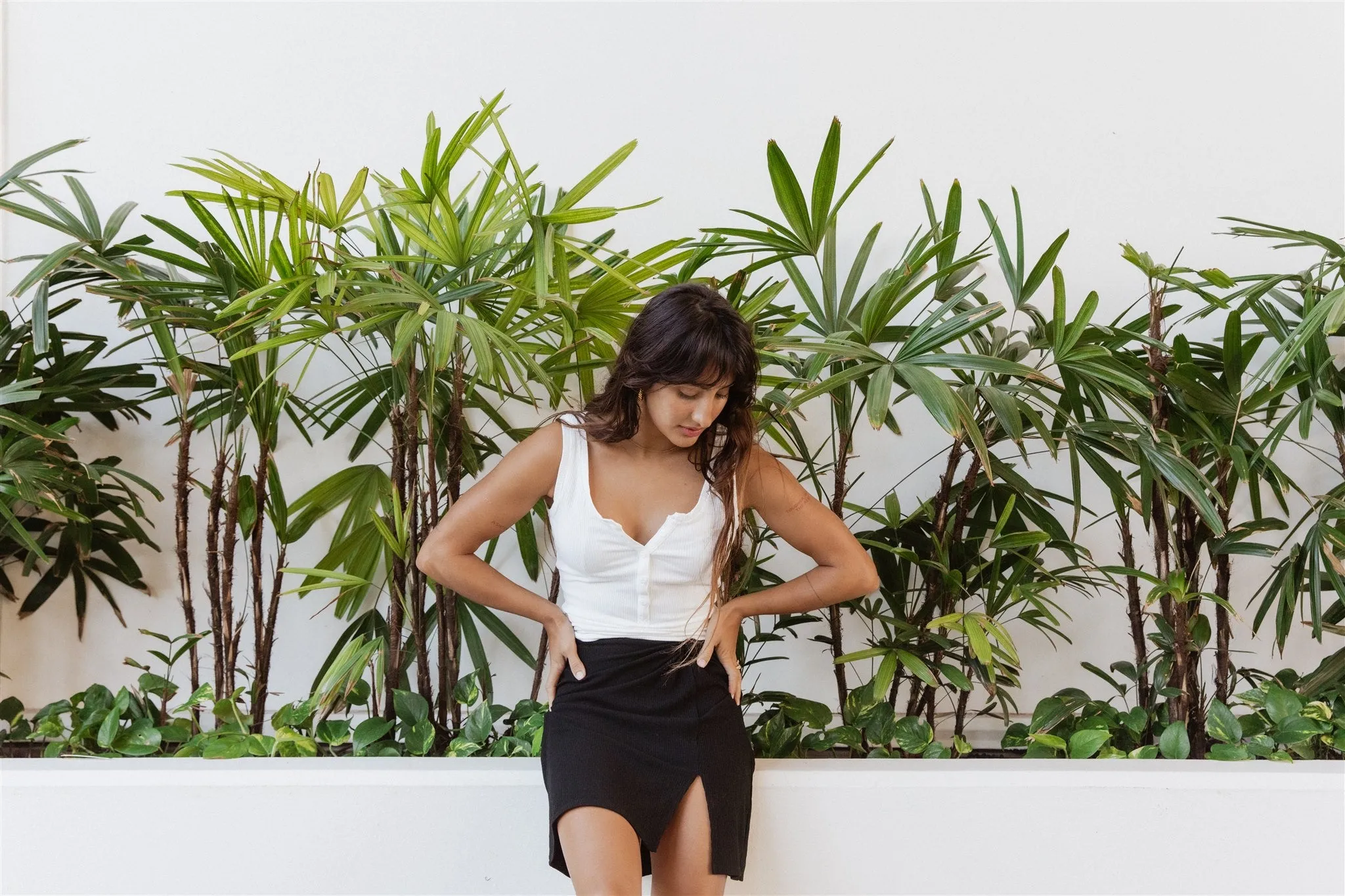 Koy Laguna Rib Twisted Mini Skirt