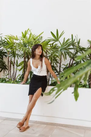 Koy Laguna Rib Twisted Mini Skirt