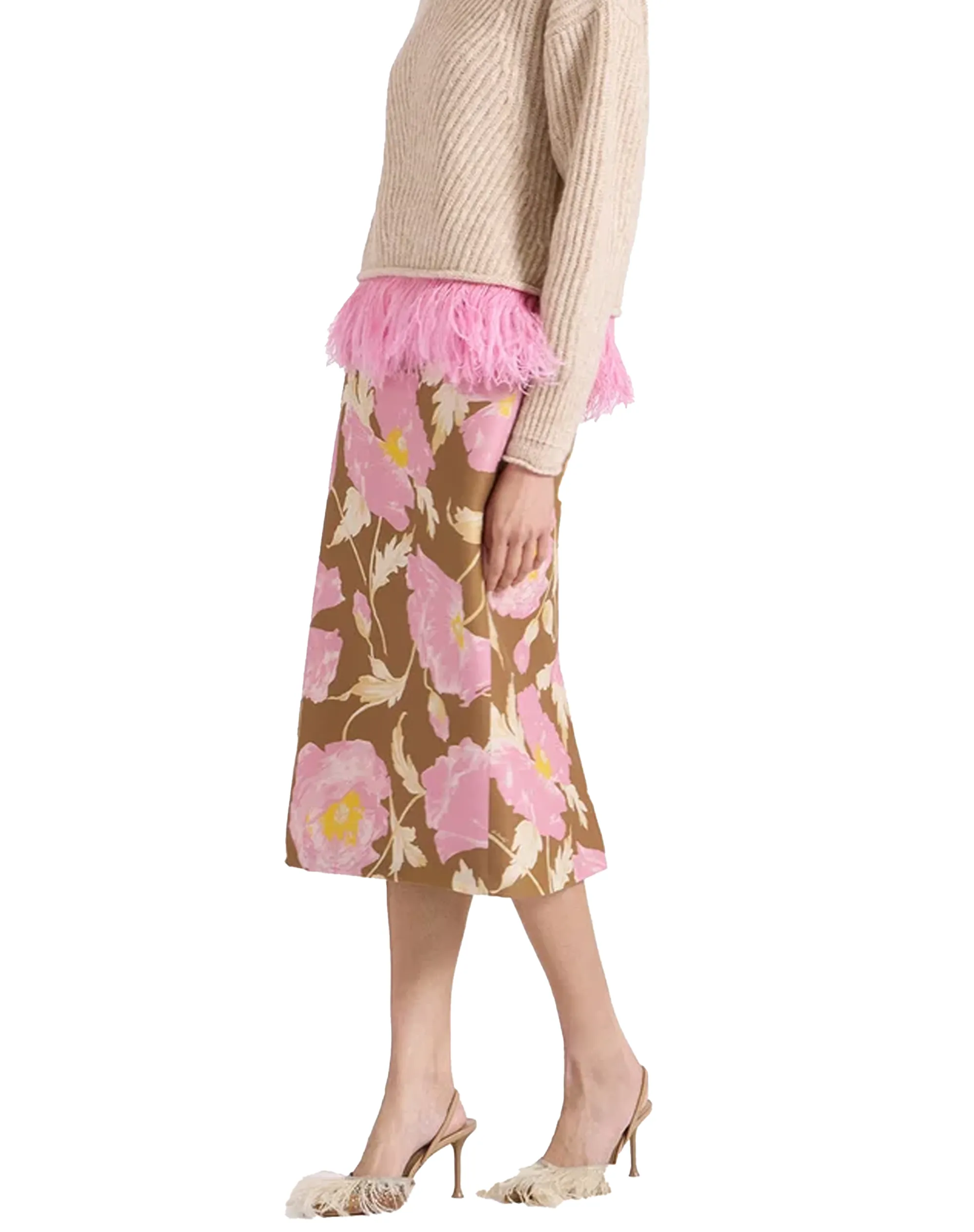 La Double J Sylph Khaki Pencil Skirt