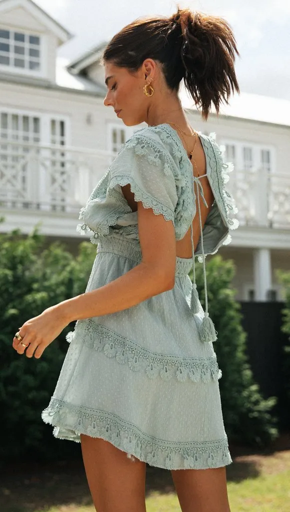Lace Backless Sexy Short Dresses