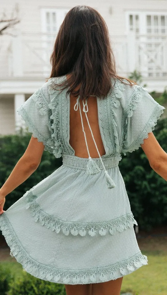 Lace Backless Sexy Short Dresses