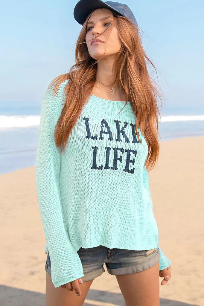 Lake Life Crew Cotton Sweater - SALE