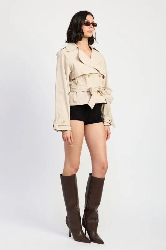 Layered Trench Jacket
